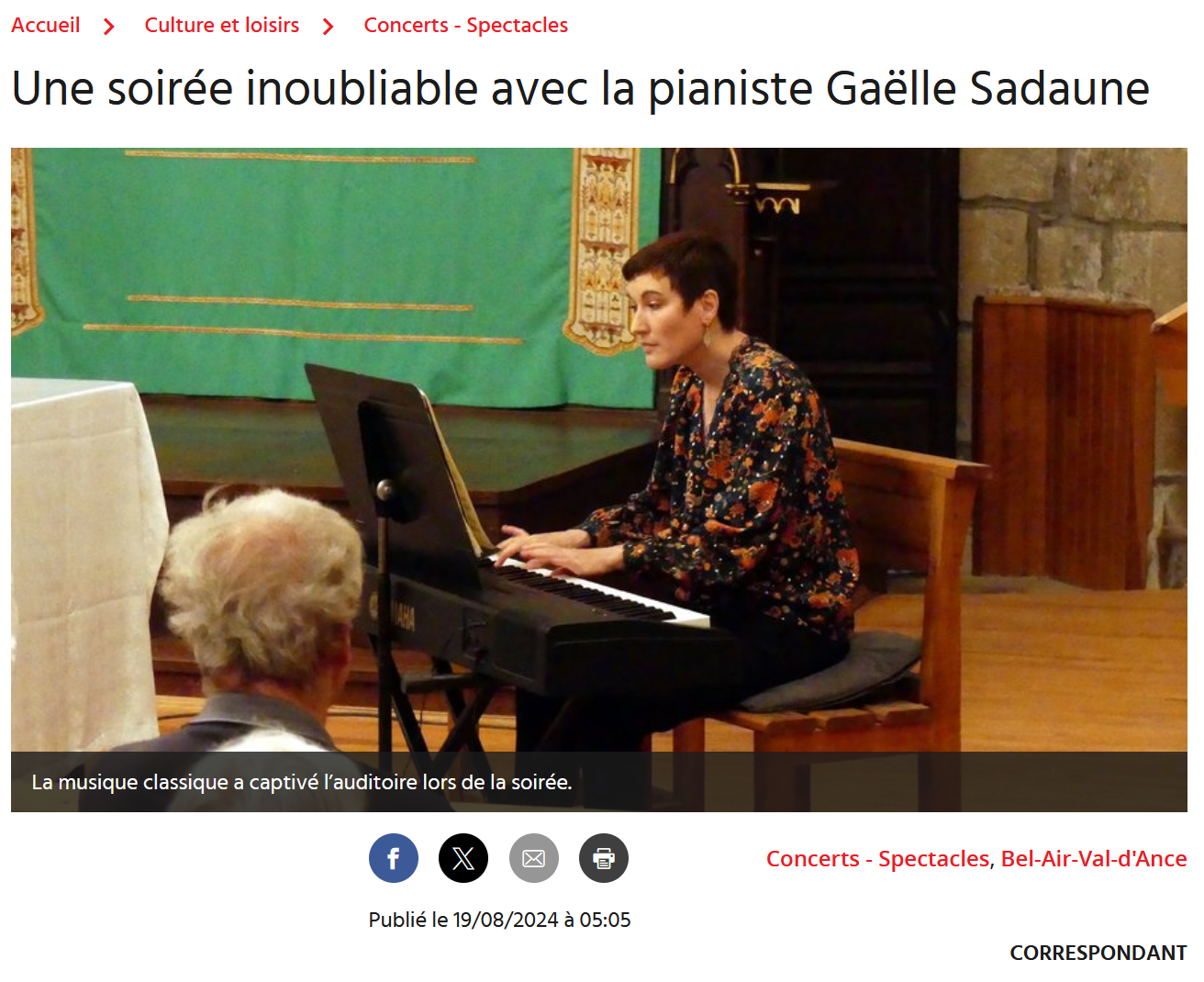 Portrait de Gaëlle Sadaune, pianiste classique